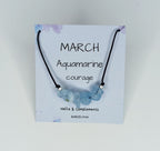 Collar piedra de nacimiento Marzo | Piedra natal de Marzo.