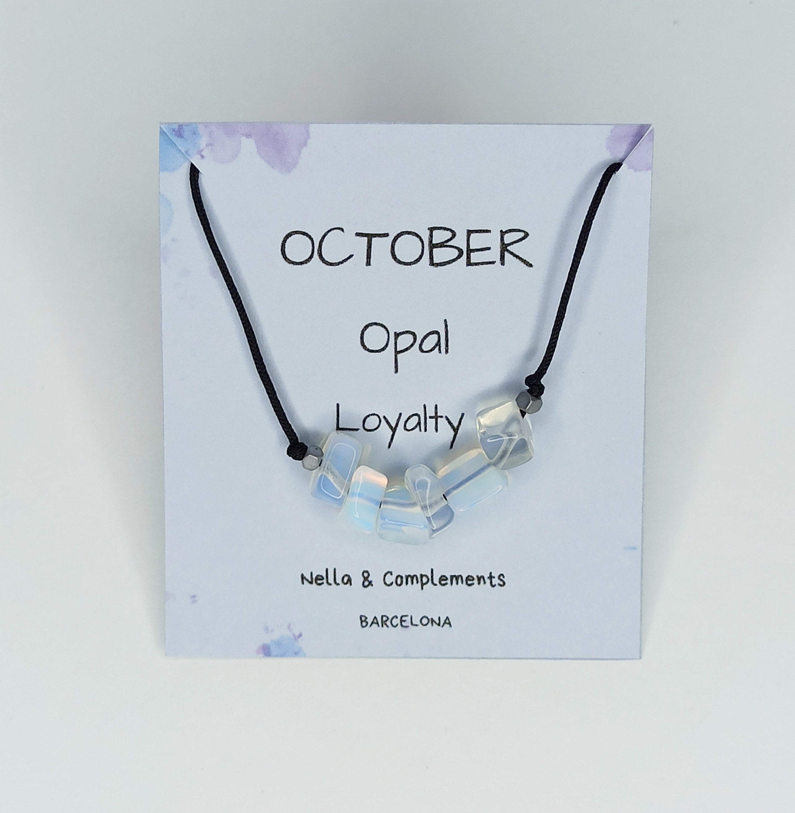 Collar piedra de nacimiento Octubre | Piedra natal de Octubre.