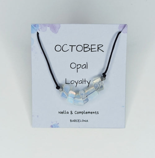 Collar piedra de nacimiento Octubre | Piedra natal de Octubre.