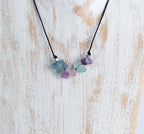 Collar Piedras de Fluorita Arcoíris | Piedra Natural