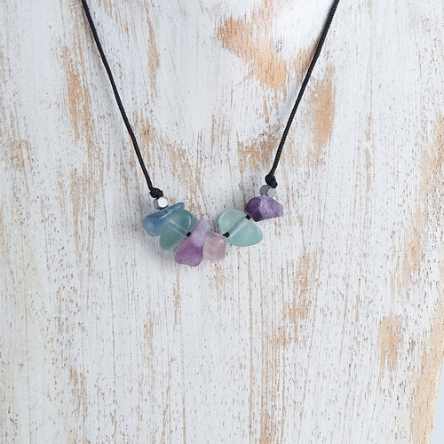Collar Piedras de Fluorita Arcoíris | Piedra Natural