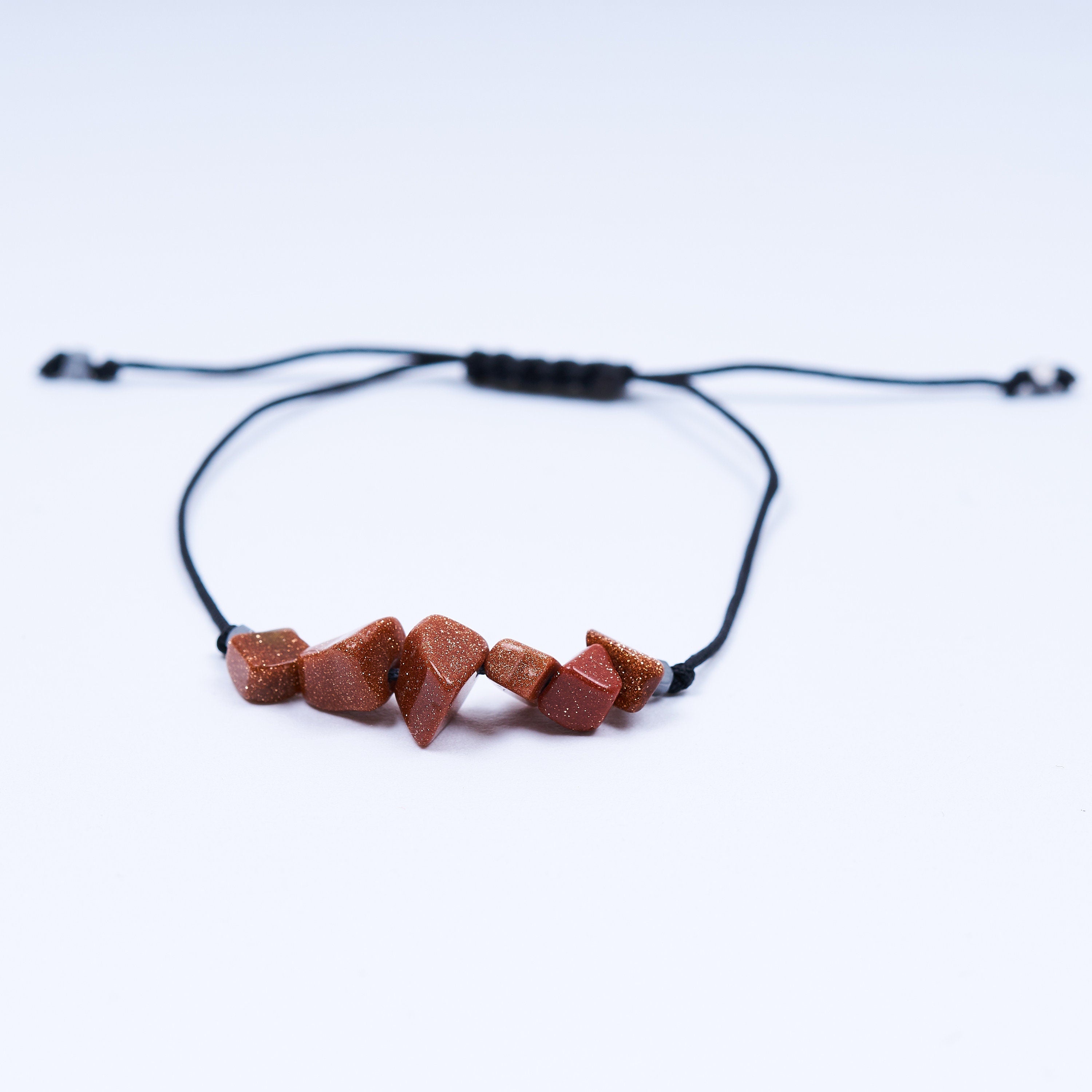 Pulsera Piedra de Lluvia de Oro | Piedra Natural.