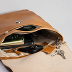 Leather laptop backpack - The Minimalist (Tan)