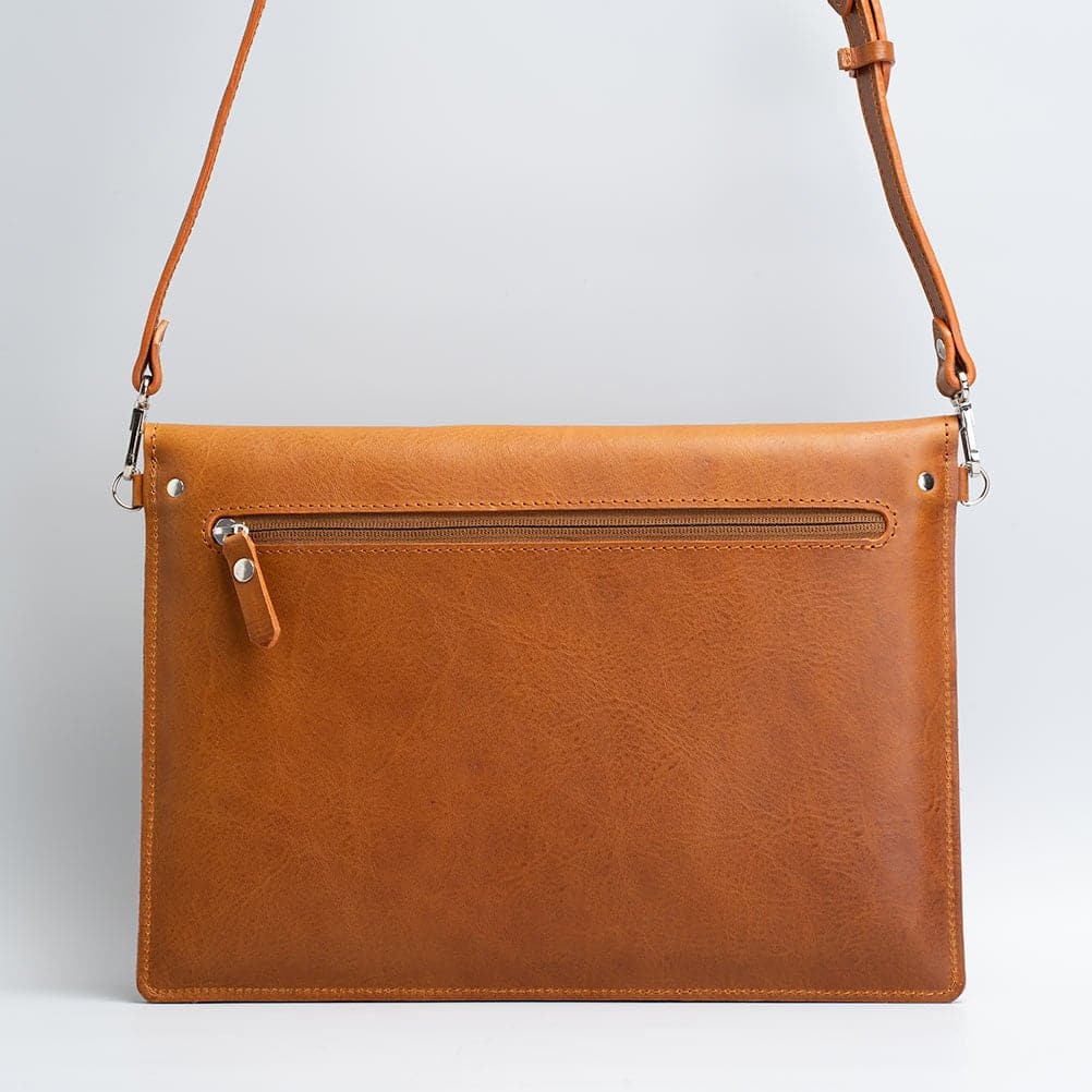 Leather MacBook Bag with Adjustable Strap.