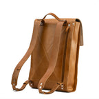 Leather laptop backpack - The Minimalist (Tan)
