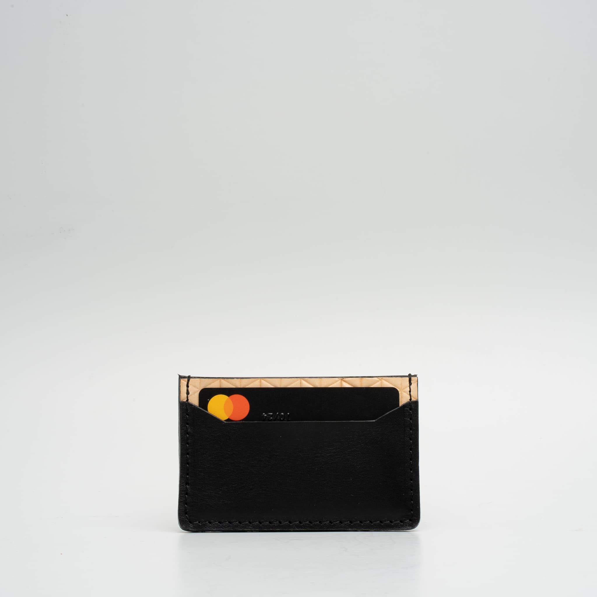 Leather card holder - Geometric Net