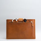 Leather Sleeve for MacBook with zipper pocket.