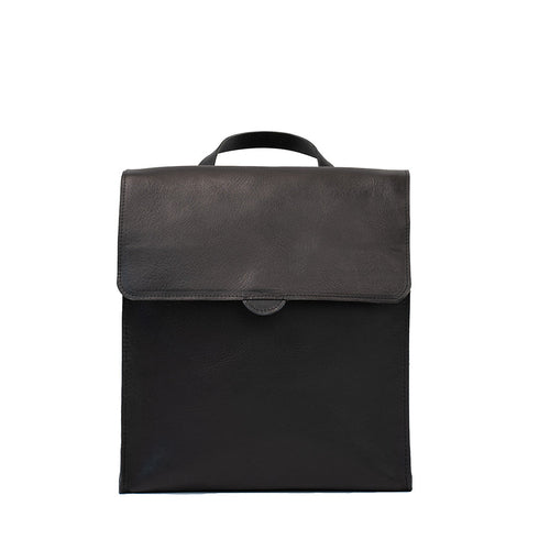 Leather backpack - Fibonacci (Black).