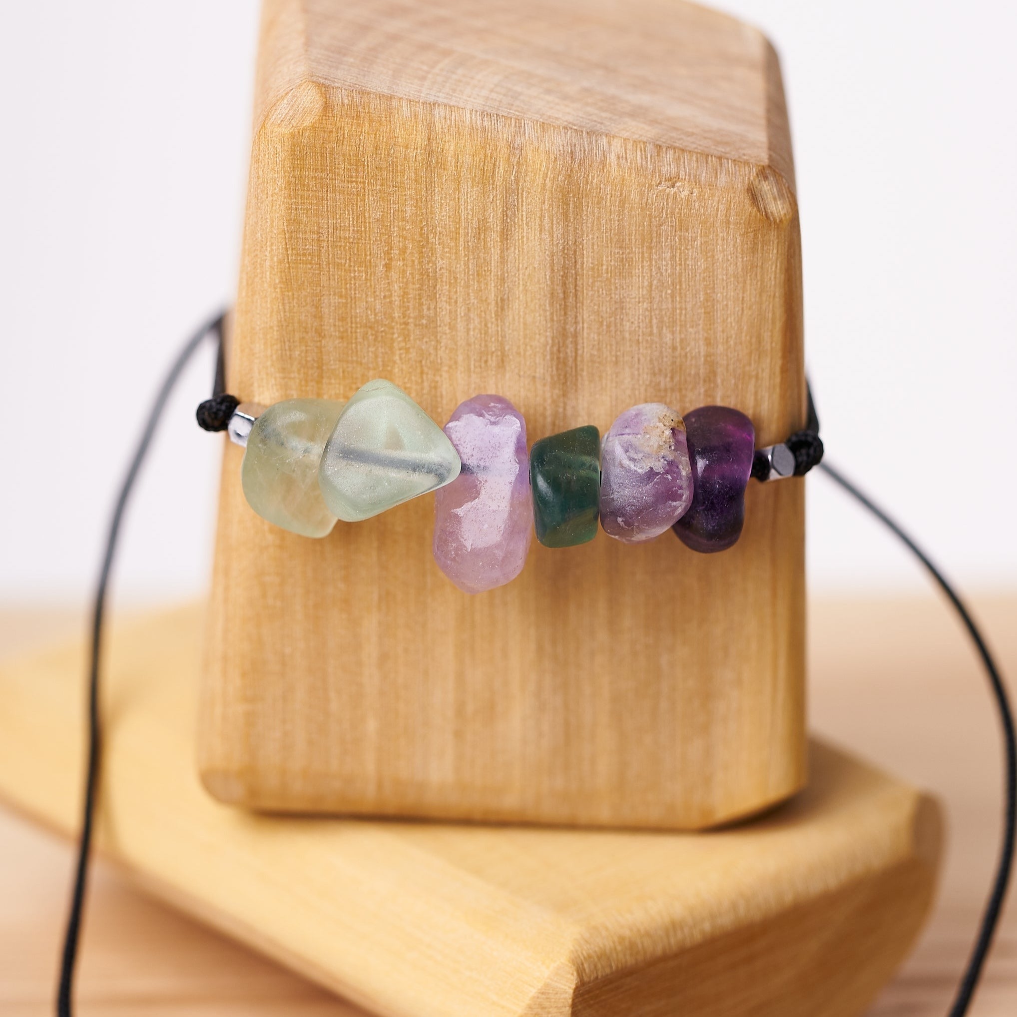 Pulsera piedras de Fluorita Arcoíris | Piedra Natural