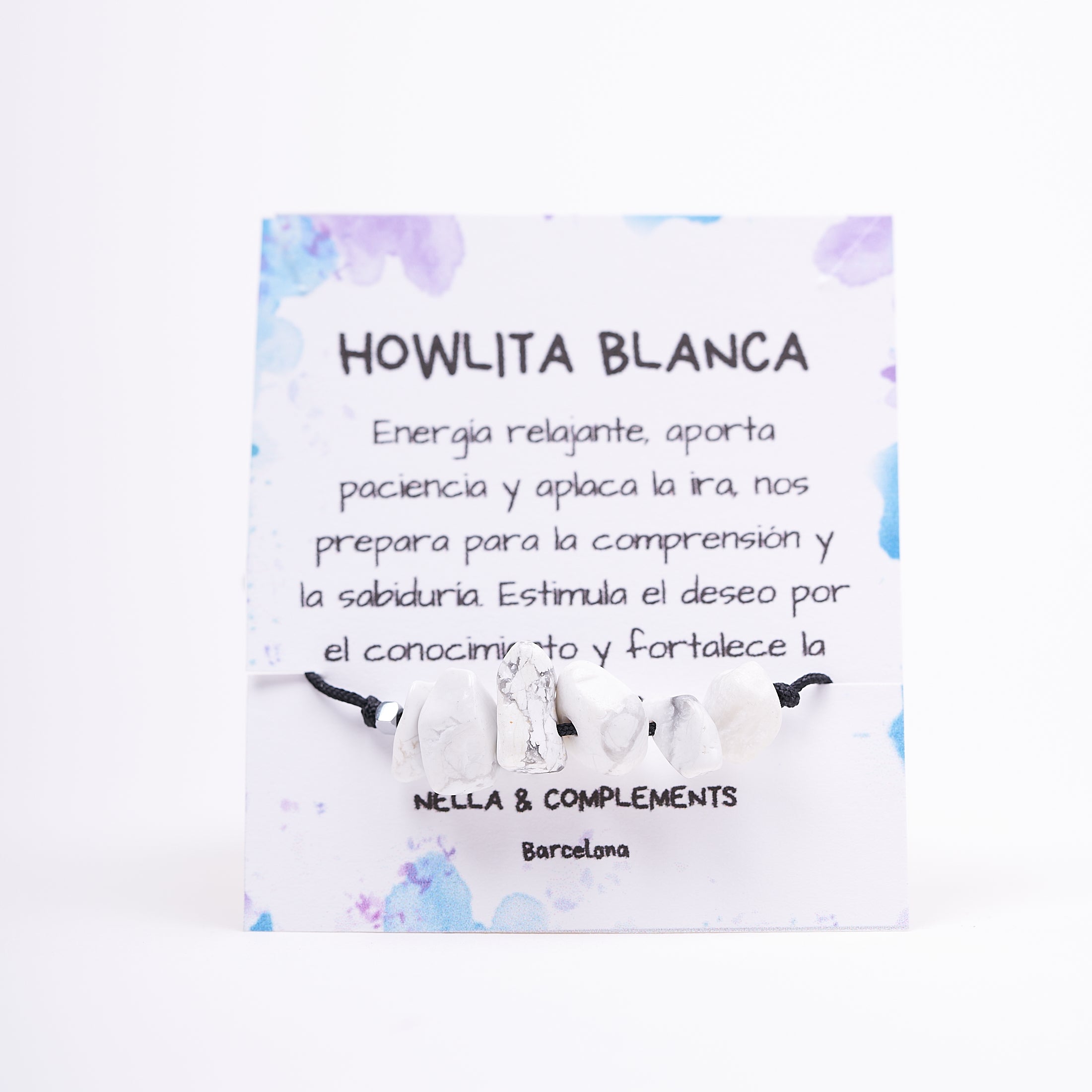 Pulsera Piedras de Howlita blanca | Piedra Natural.